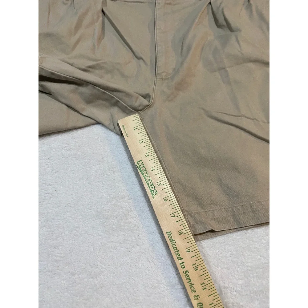 Polo Ralph Lauren Tyler Short Mens 40 Khaki Tan Pleated Chino Cotton Shorts